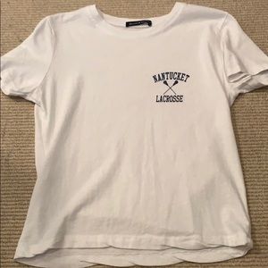 White tighter fitting top